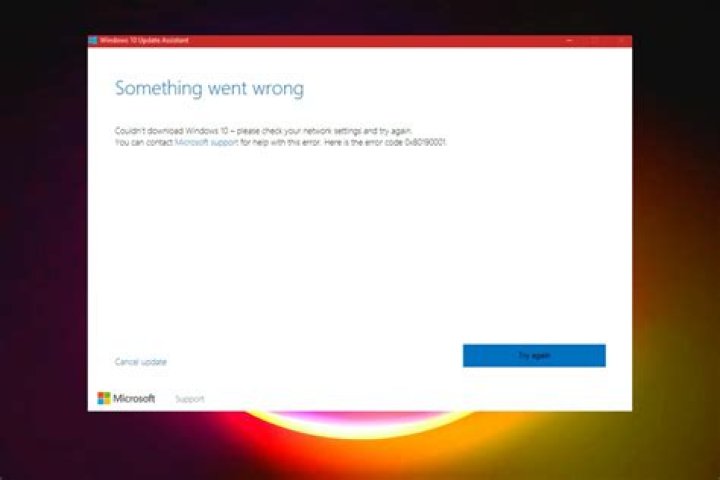 0x80190001 Creators Update