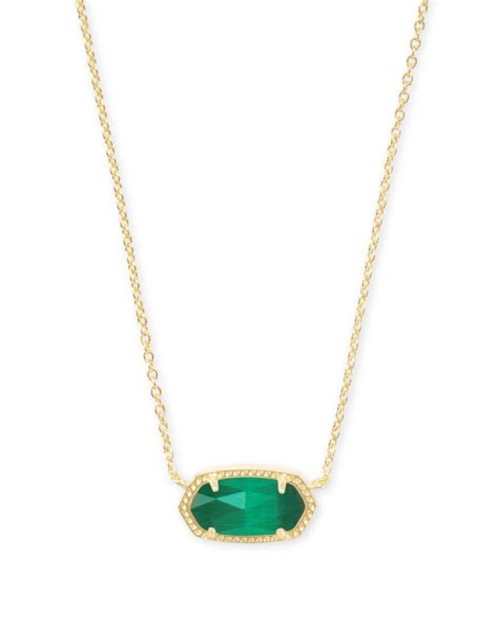 A green Kendra Scott Elisa pendant