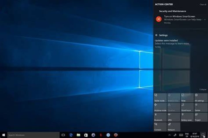 action center wind8apps