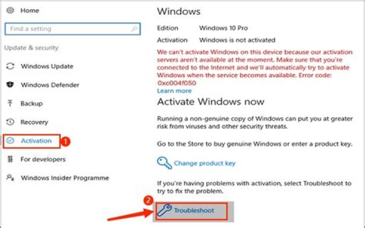 Activation state - troubleshoot