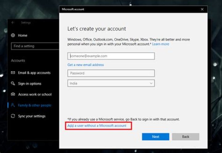 add user without a Microsoft account add a user without a Microsoft account Cortana not showing up