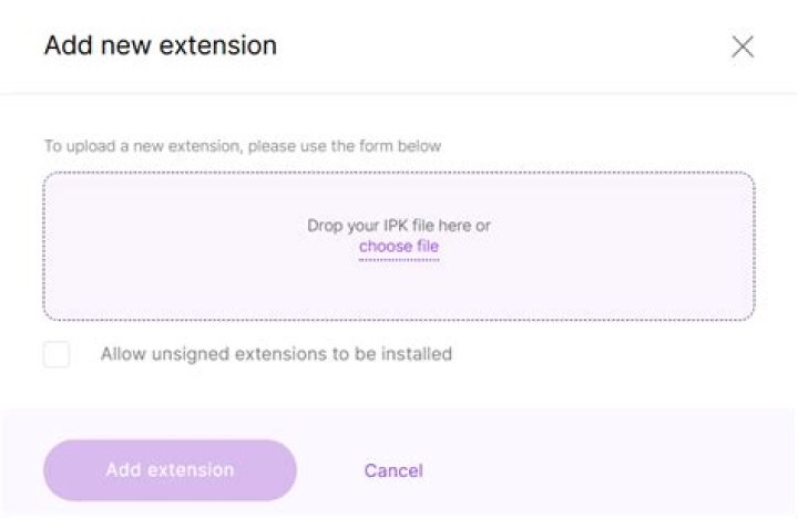 add extension