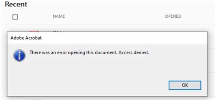regedit Adobe Reader access denied when opening PDF regedit run window