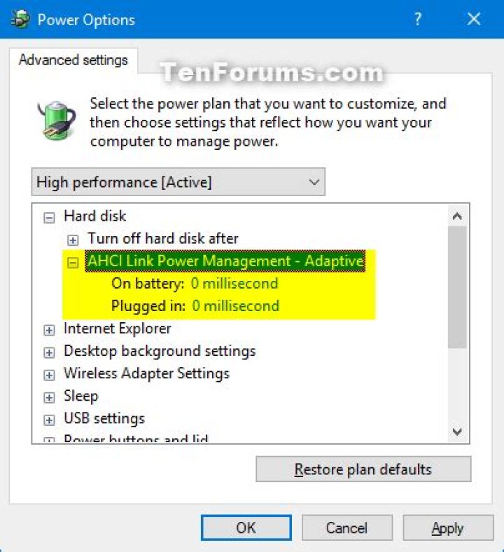 AHCI Link Power Management – HIPM/DIPM