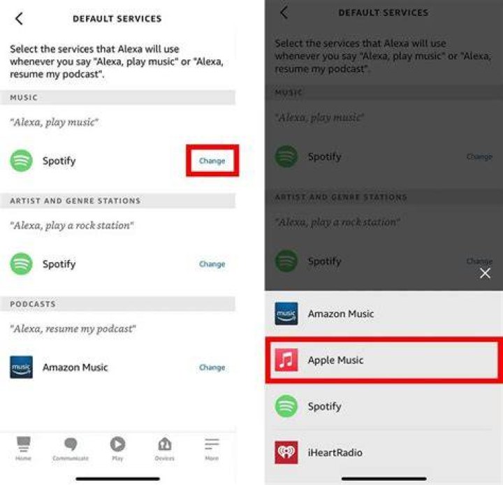 alexa default music services spotify