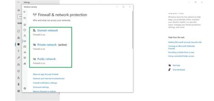 allowing private public windows firewall