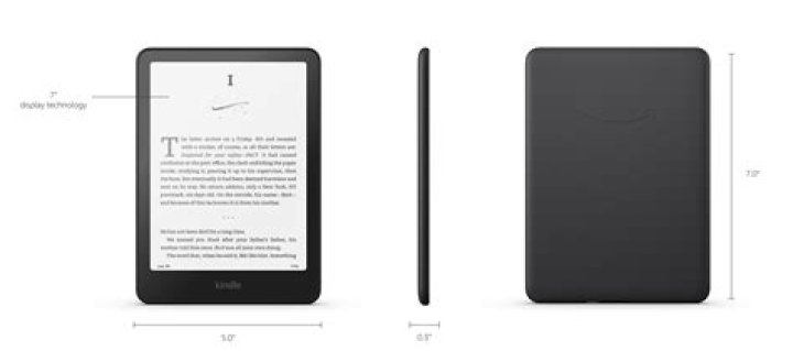 Amazon Kindle 2019 front with book and text