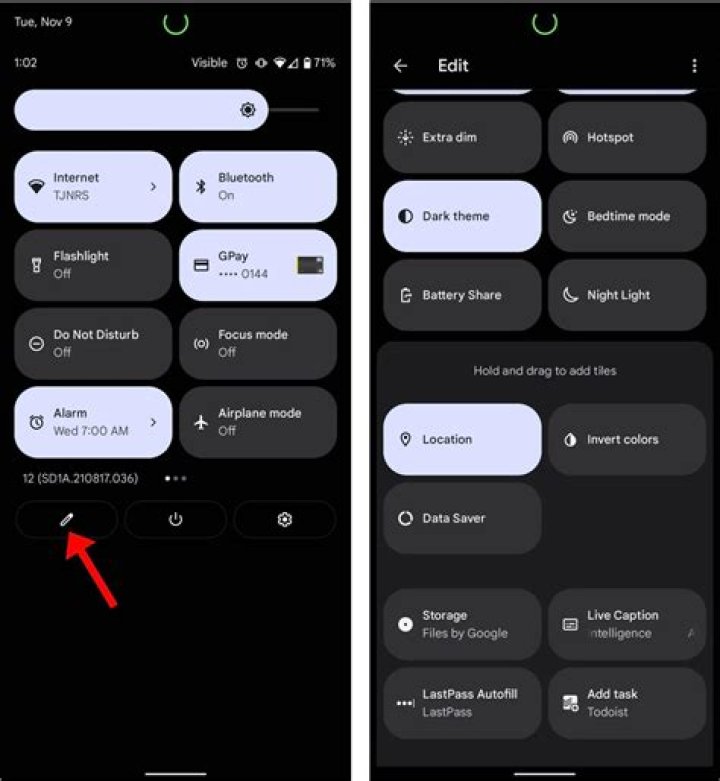 Android 12 Quick Settings Toggles Android 12 Quick Settings Toggles