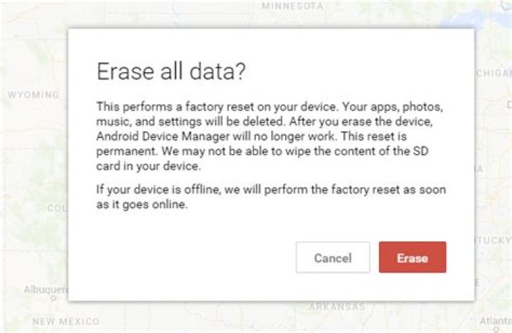 android device manager erase device