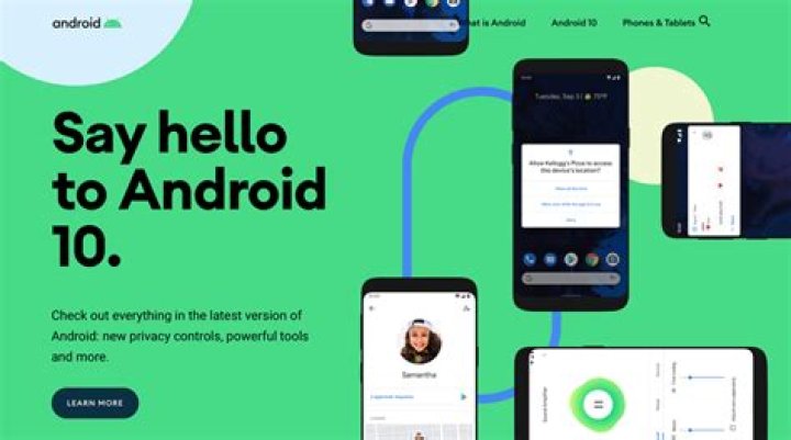 Android Go based on Android 10 collage of smartphones running the operating system Android Go based on Android 10 collage of smartphones running the operating system