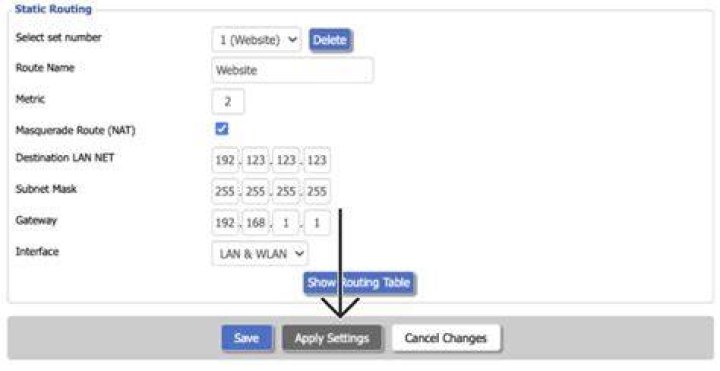 apply settings