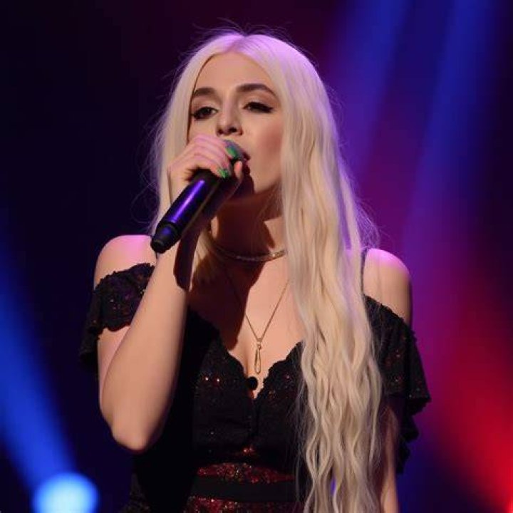 Ava Max singing on stage Ava Max singing on stage