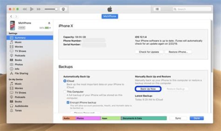 Backup iPhone with iTunes 1