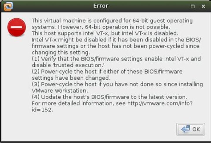 Binary translation incompatible with long mode in VMware [FIX]