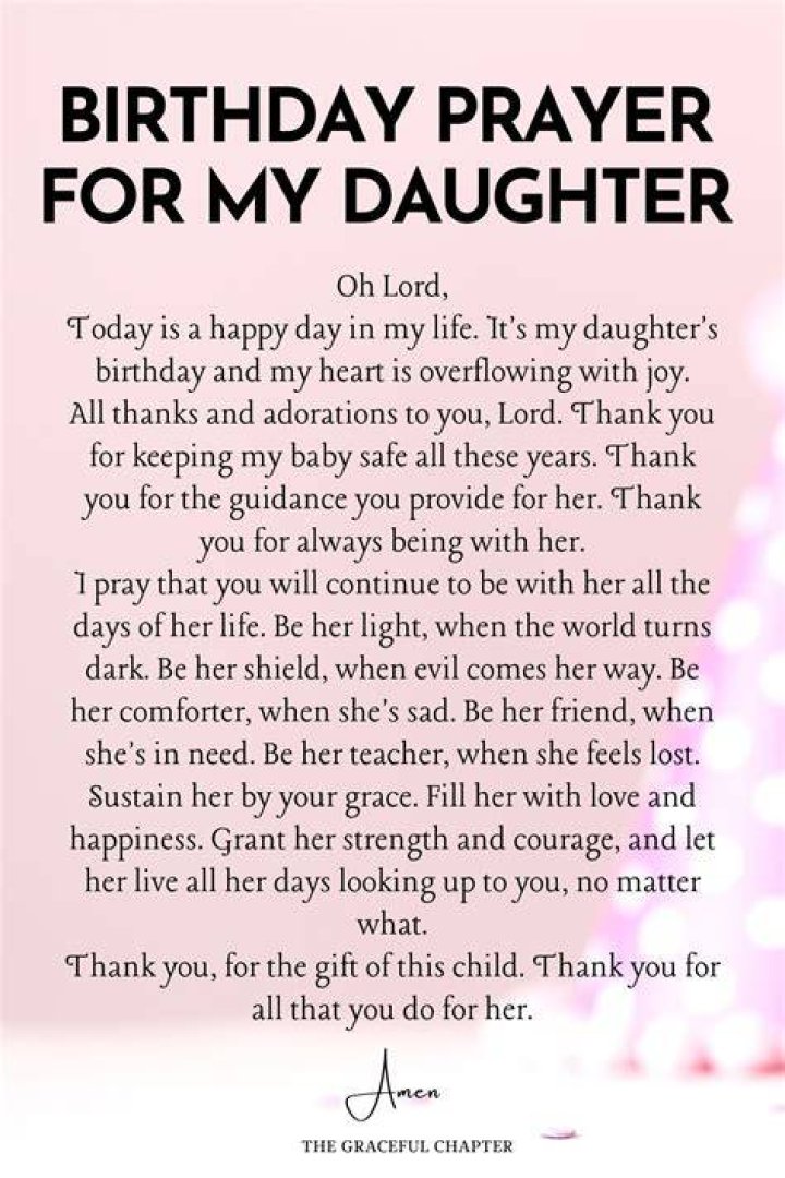 birthday prayers for a daughter