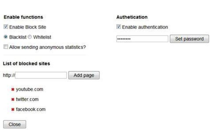 block site settings