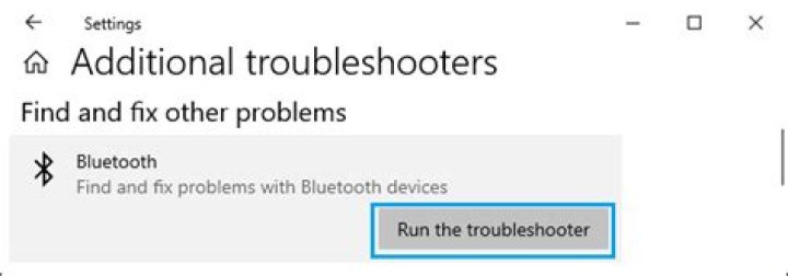 bluetooth troubleshooter windows 10