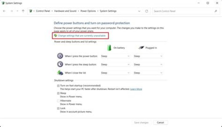 Change settings that are currently unavailable to fix bitlocker error windows 11