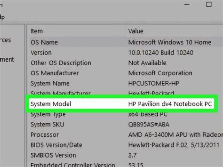 Check computer name and model