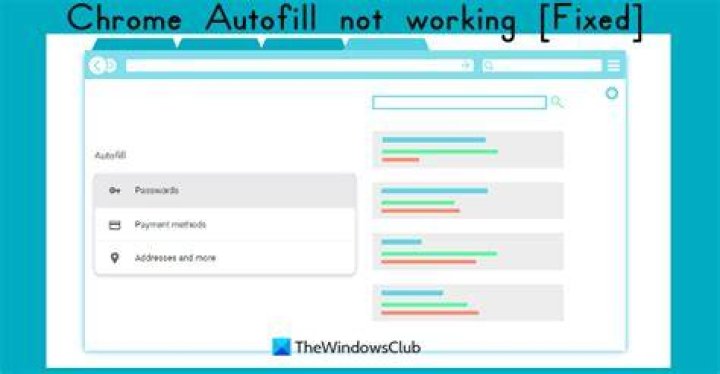 Chrome autofill not working