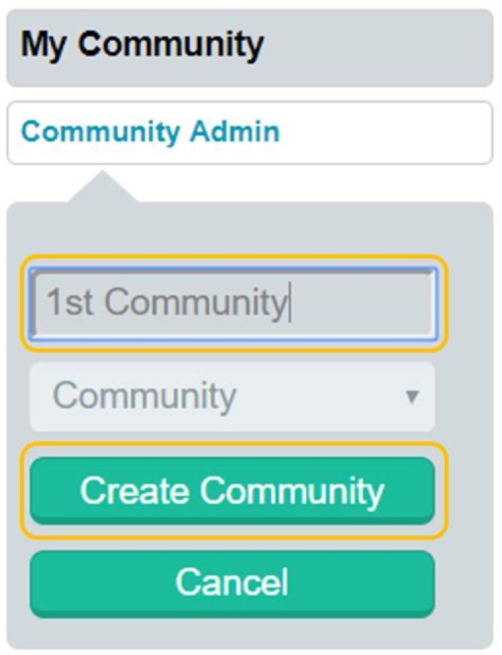 click create community