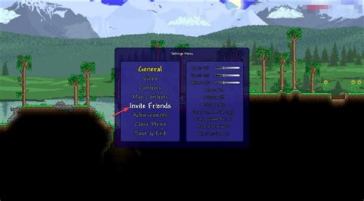 click invite friends terraria