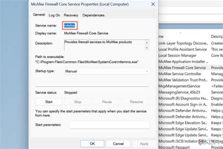 Click-to-Run Service Properties window microsoft error code 0x426-0x0