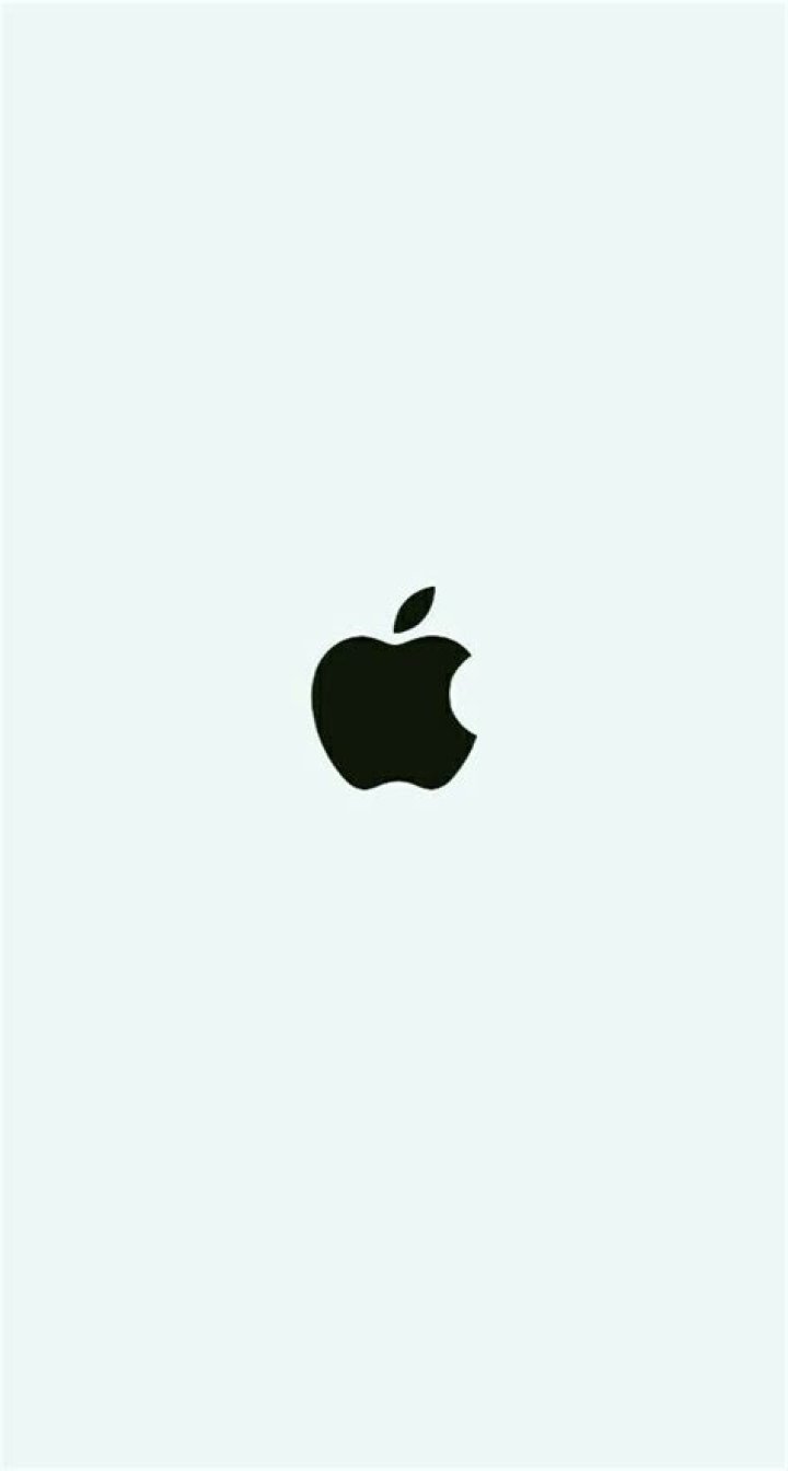 Close up Apple logo on iPhone Close up Apple logo on iPhone