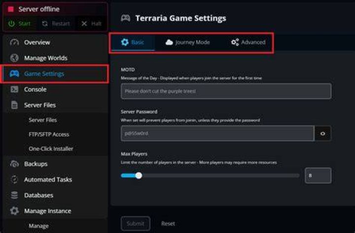configuring terraria server ss 3