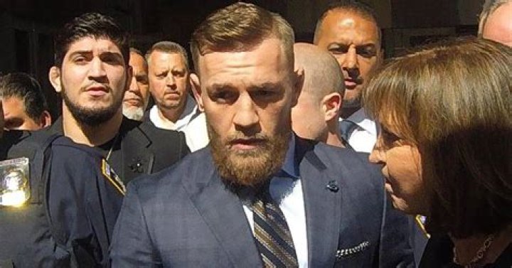 Conor McGregor interviwed outsite a Brooklyn court