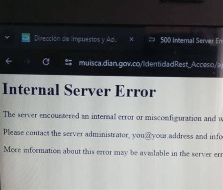 contact administrator internal server error