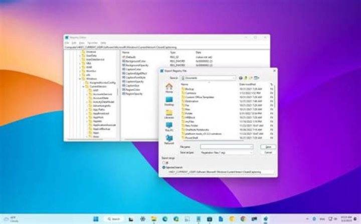 create a registry backup