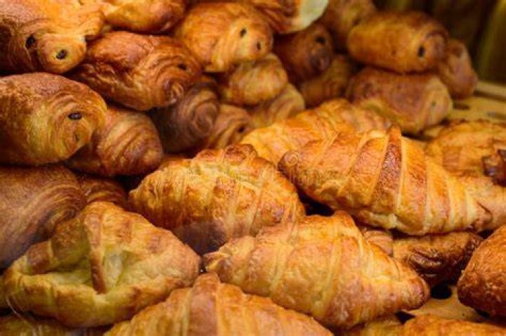 Croissants in bakery Croissants in bakery