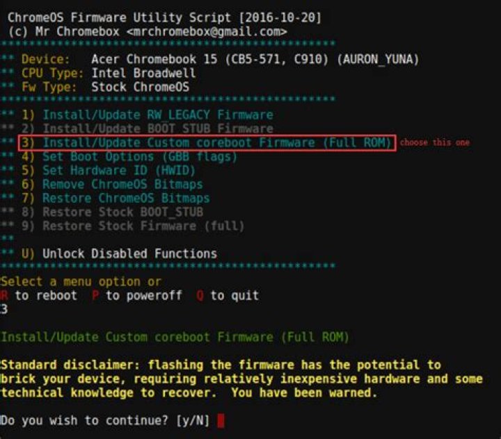 Custom coreboot Firmware Full ROM Custom coreboot Firmware