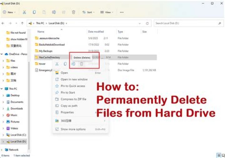 delete files permanently windows 8