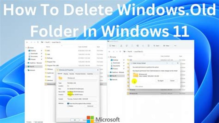 delete windows old folder 