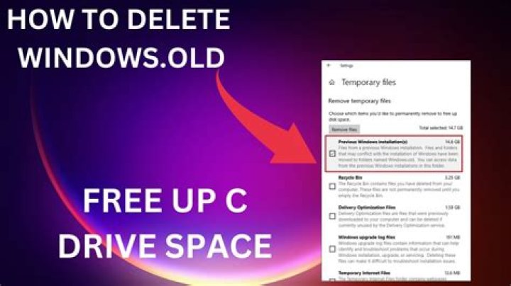 delete windows old on windows 10