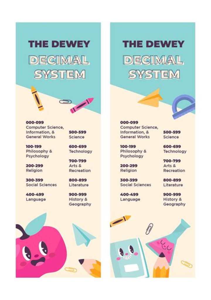 dewey bookmarks