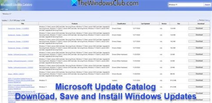 download Microsoft Update Catalog updates