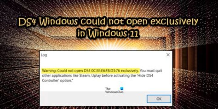 DS4Windows could not open exclusively [Full Fix]