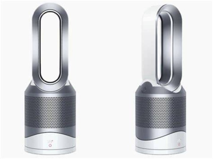 Dyson Pure Hot and Cool HP07 front profie with the purifier set at an angle Dyson Pure Hot and Cool HP07 front profie with the purifier set at an angle