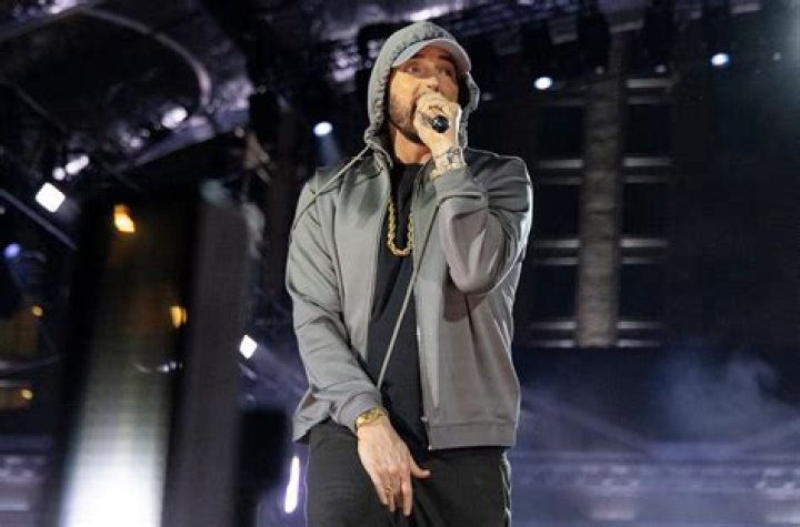 Eminem performing