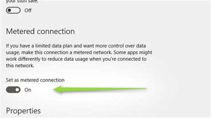 enable metered connection