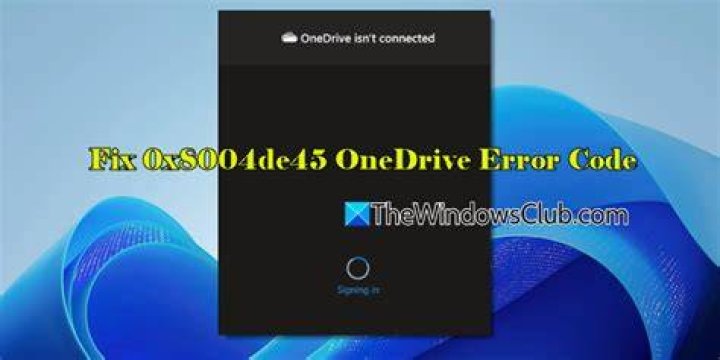 error code - OneDrive error 0x8004def5