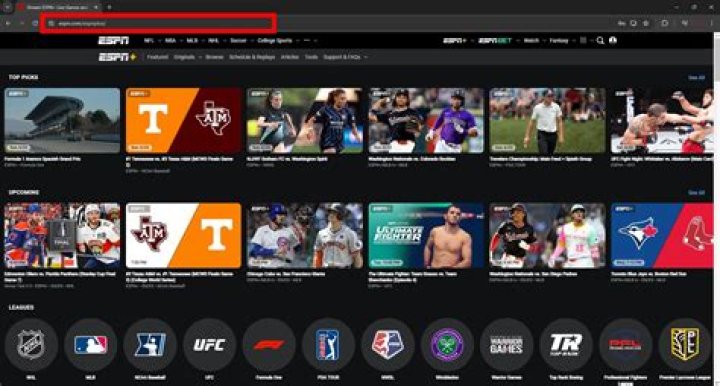 ESPN screenshot 2020