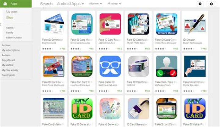 play store fake id apps Fake ID apps on the Play Store.