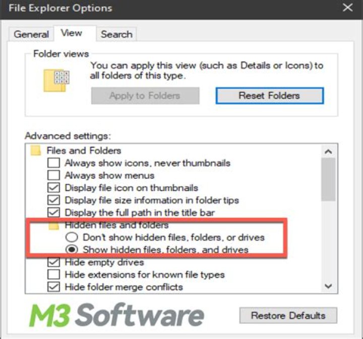 File Explorer Options File Explorer Options - Hide extension for known file types error 0xfffd0000
