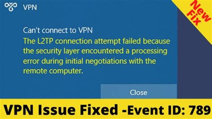 fix L2TP VPN connection issue using Command Prompt