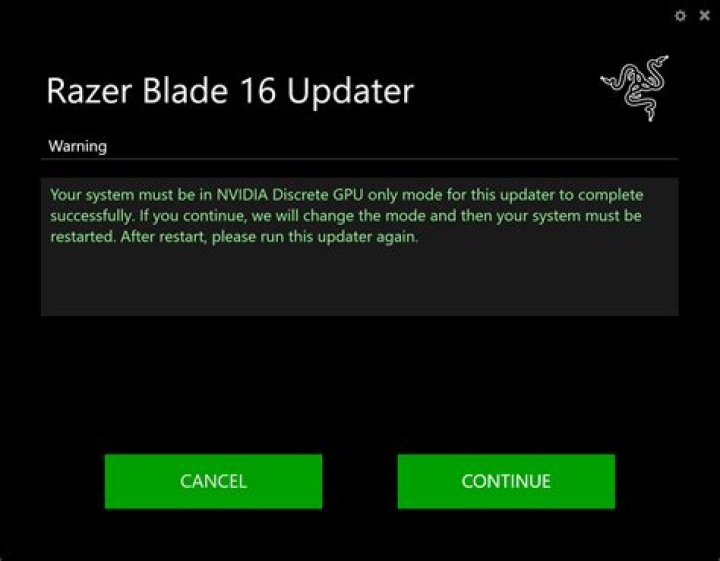 fix Razer Blade issue windows 10