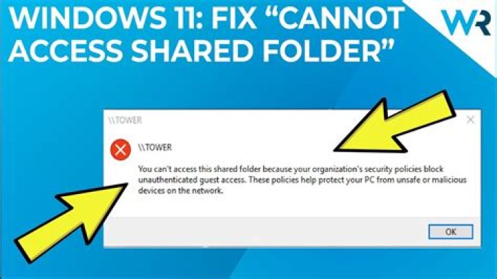 Fix the Windows 11 Cannot access shared folder error
